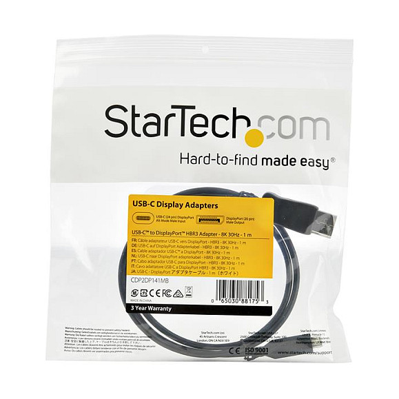 Startech kabel USB-C na DisplayPort 1.4, 1m, 8K, CDP2DP141MB-8