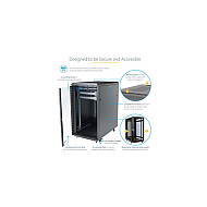 Mrežni ormar STARTECH.COM RK2236BKF 22U 19" podesive dubine-24