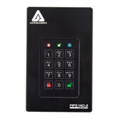 Tvrdi disk APRICORN Aegis Fortress L3 (1 TB, USB 3.1) crna-0
