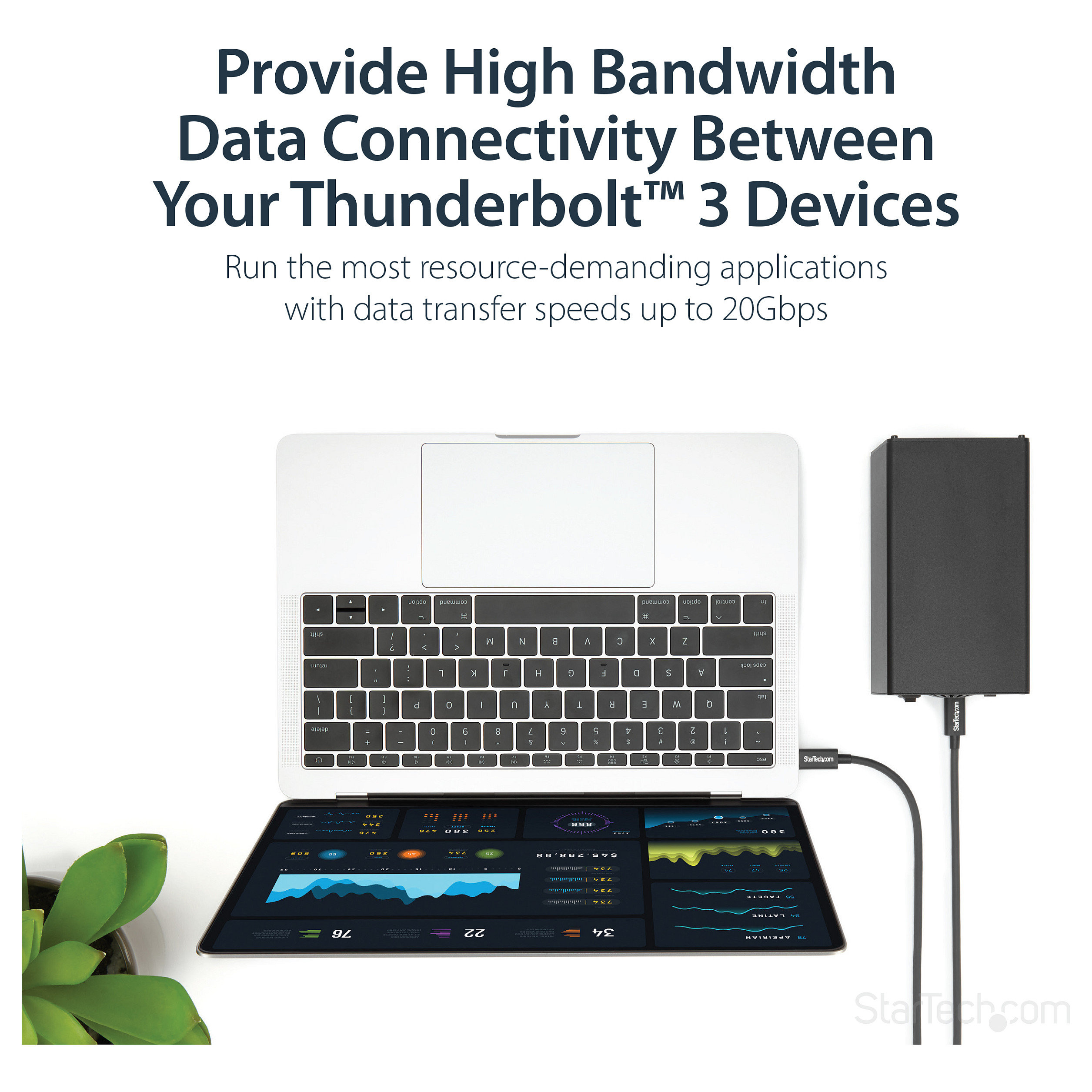 Thunderbolt 3 kabel STARTECH.COM TBLT3MM1M (1m, 20Gbps, 100W Power Delivery, 4K 60Hz)-11