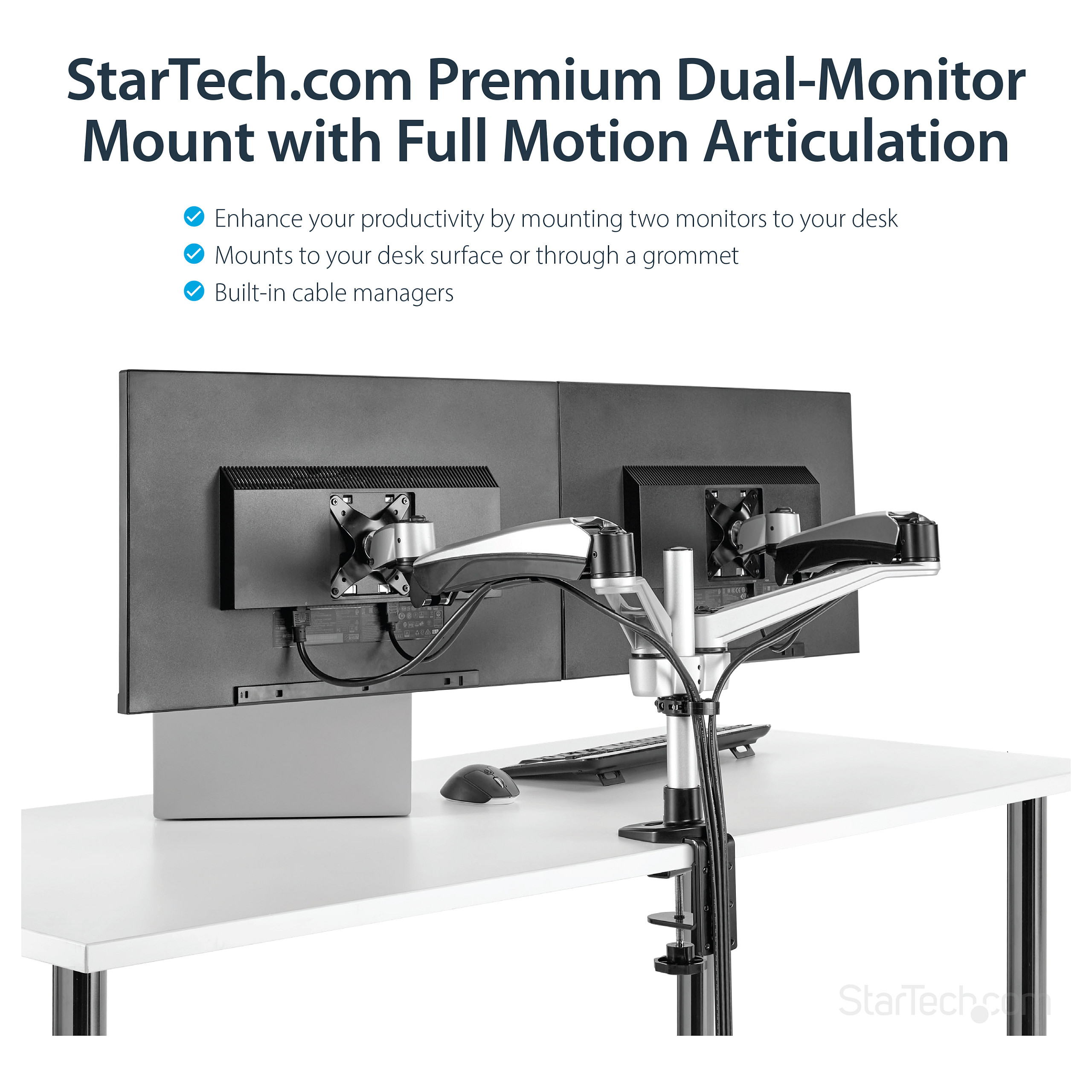 Stolni nosač za 2 monitora STARTECH.COM ARMDUALPS (za monitore do 30", VESA, premium)-23
