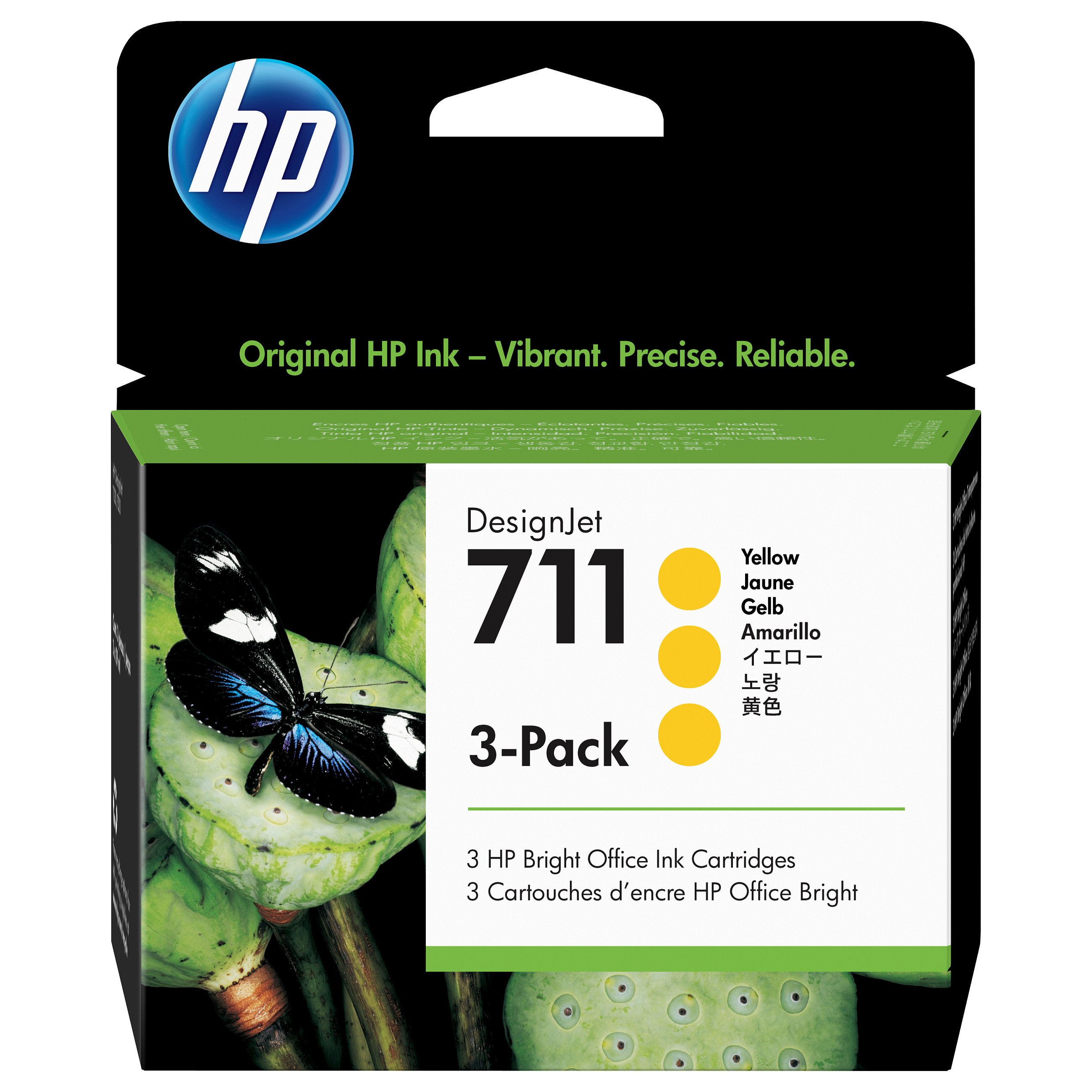 Paket tinte za ploter HP 711 (3 komada, original, DesignJet) žuta-0