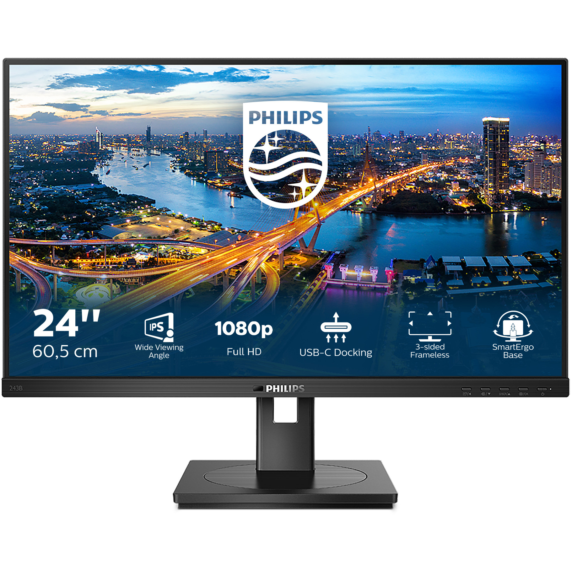 Monitor PHILIPS B Line 243B1/00 (24" IPS, 75Hz, 1920 x 1080 FHD crni)-5