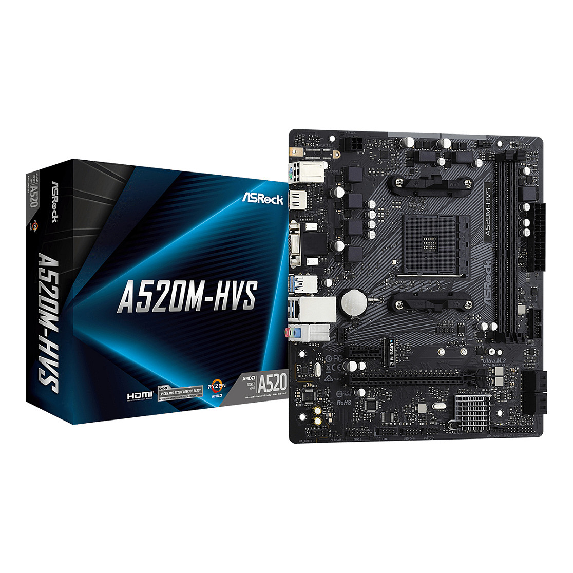 Matična ploča ASROCK A520M-HVS (AMD A520, Socket AM4, micro ATX)-5