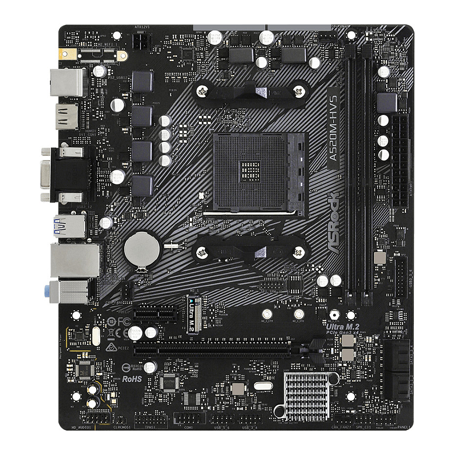 Matična ploča ASROCK A520M-HVS (AMD A520, Socket AM4, micro ATX)-6