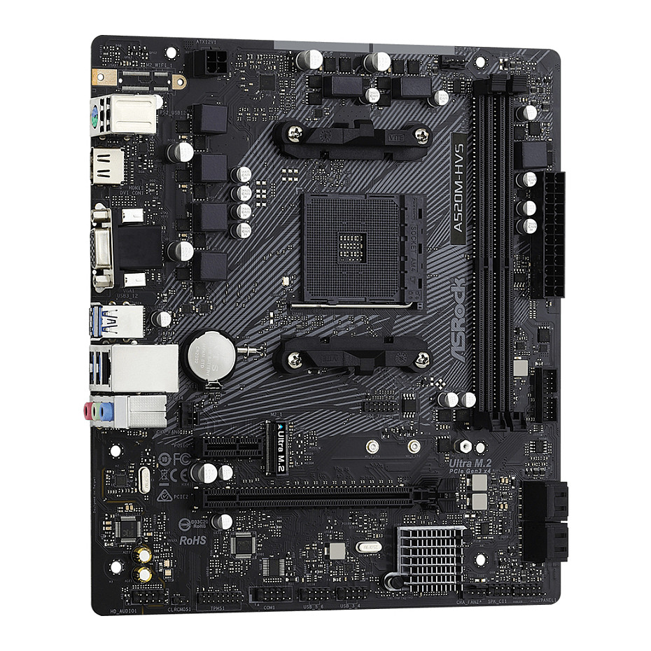 Matična ploča ASROCK A520M-HVS (AMD A520, Socket AM4, micro ATX)-8