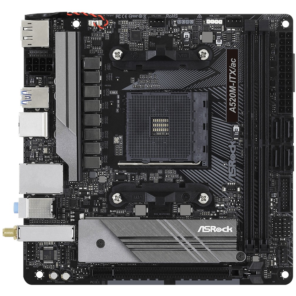 Matična ploča ASROCK A520M-ITX/ac (mini ITX, Socket AM4, AMD A520)-6