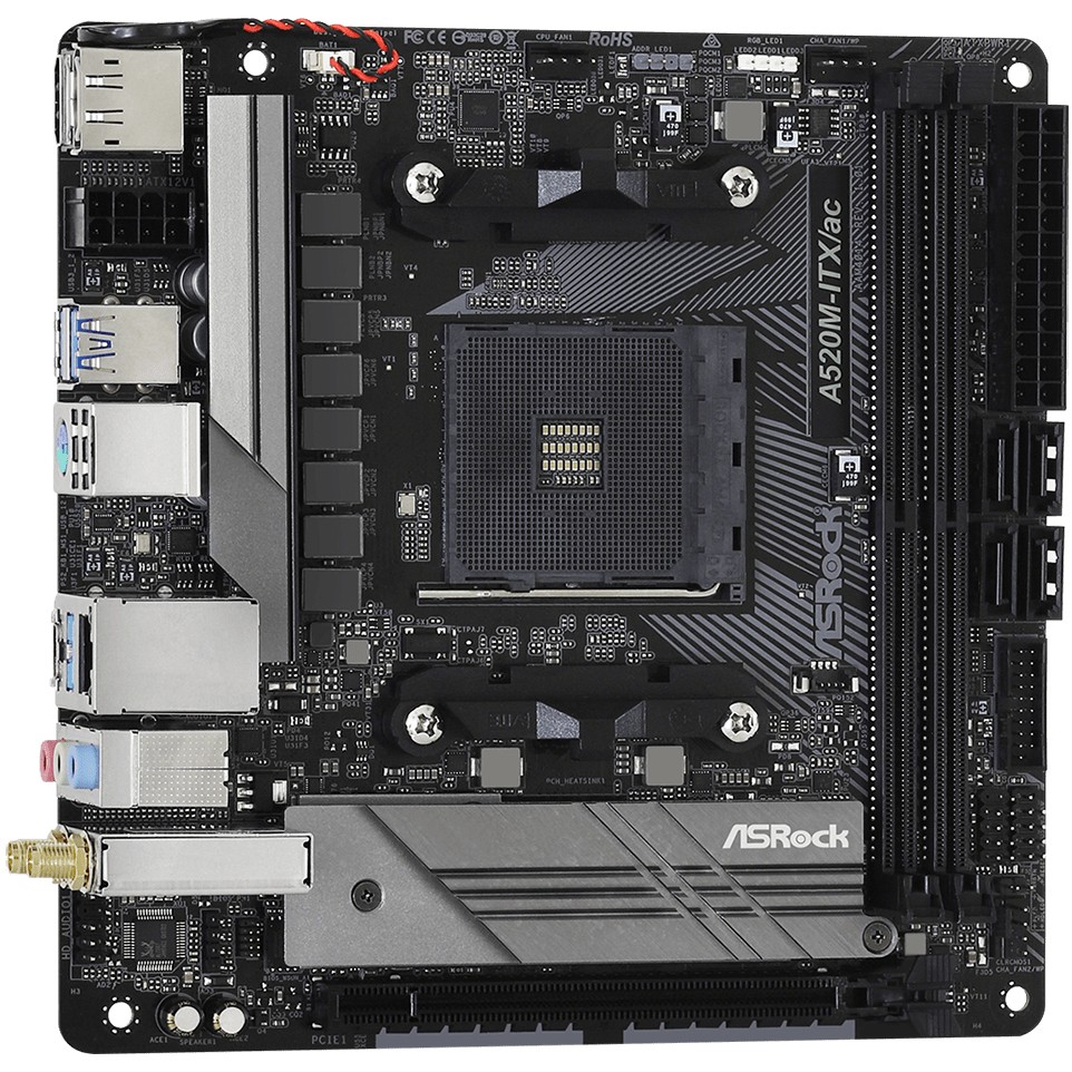 Matična ploča ASROCK A520M-ITX/ac (mini ITX, Socket AM4, AMD A520)-8