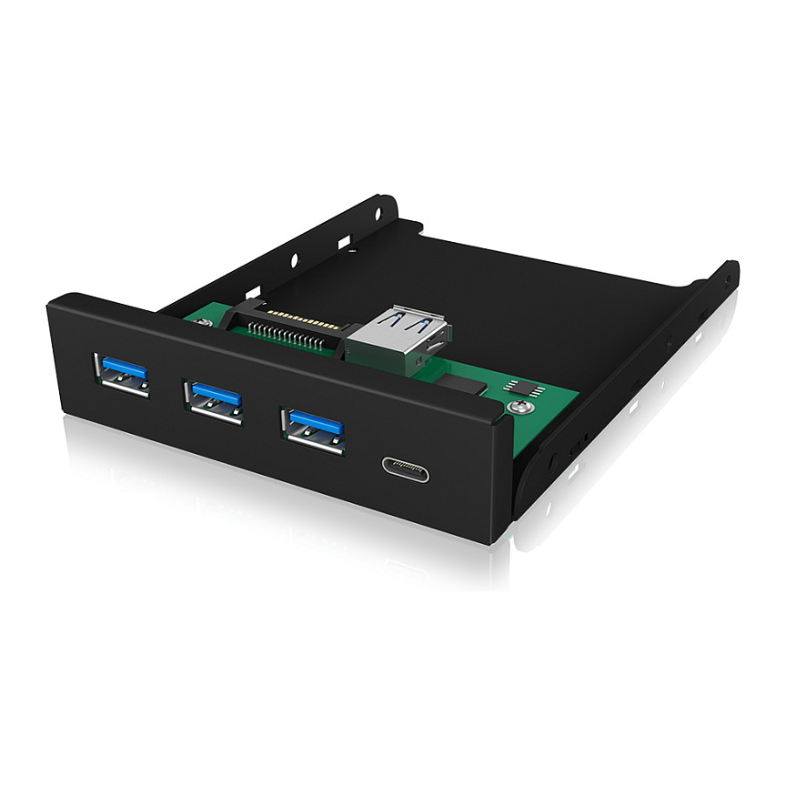 ICY BOX IB-HUB1418-i3 4-portni USB 3.0 ugradbeni hub s audio priključcima-3