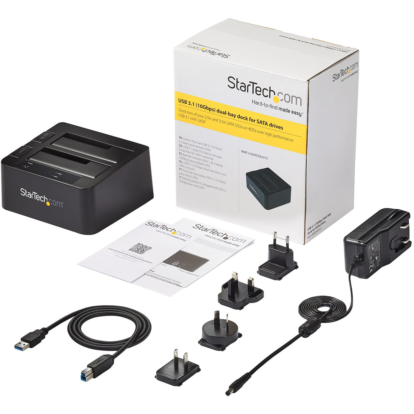 Priključna stanica STARTECH.COM Dvostruka (USB 3.1, SATA, 10 Gbps, 2.5", 3.5", 12TB)-9