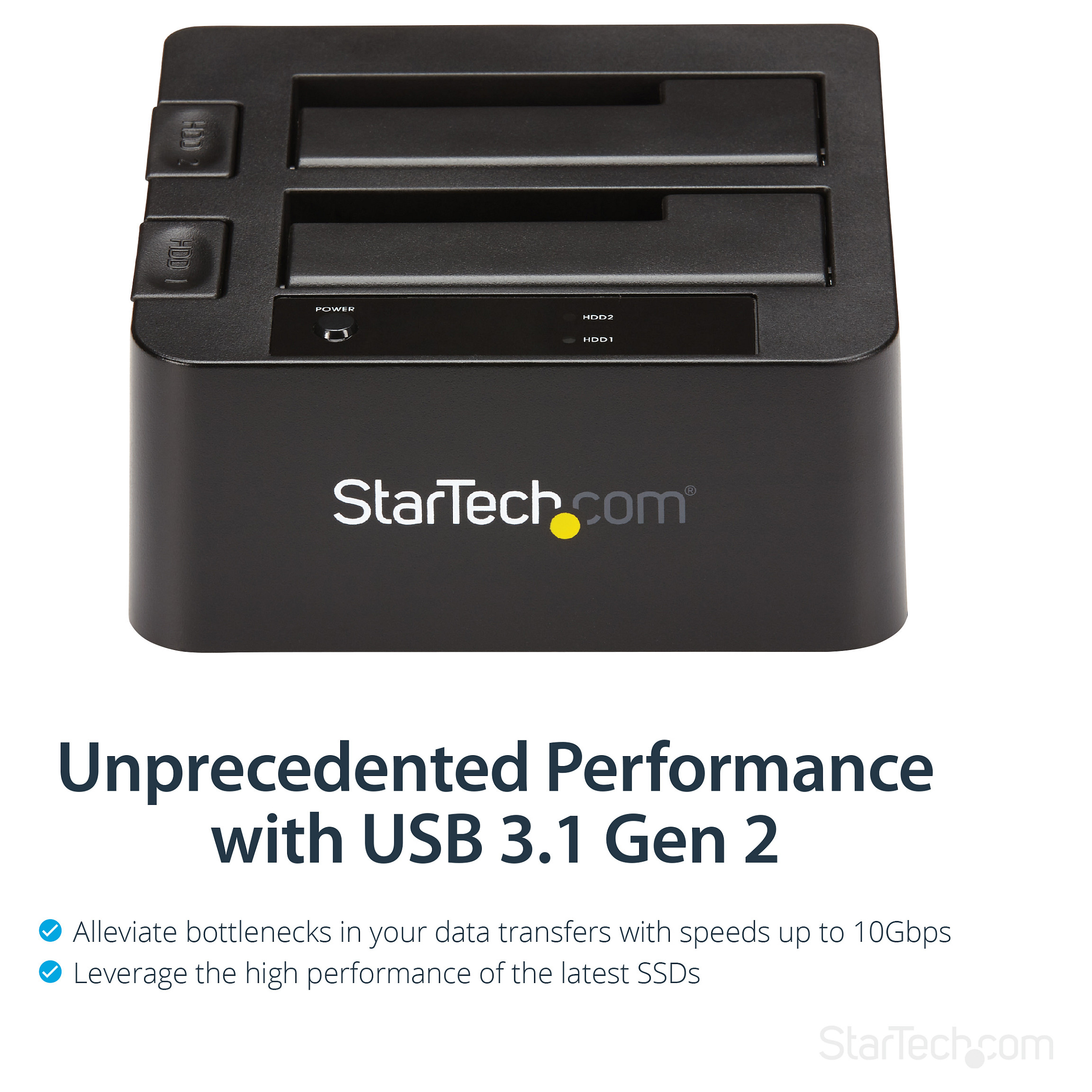 Priključna stanica STARTECH.COM Dvostruka (USB 3.1, SATA, 10 Gbps, 2.5", 3.5", 12TB)-14