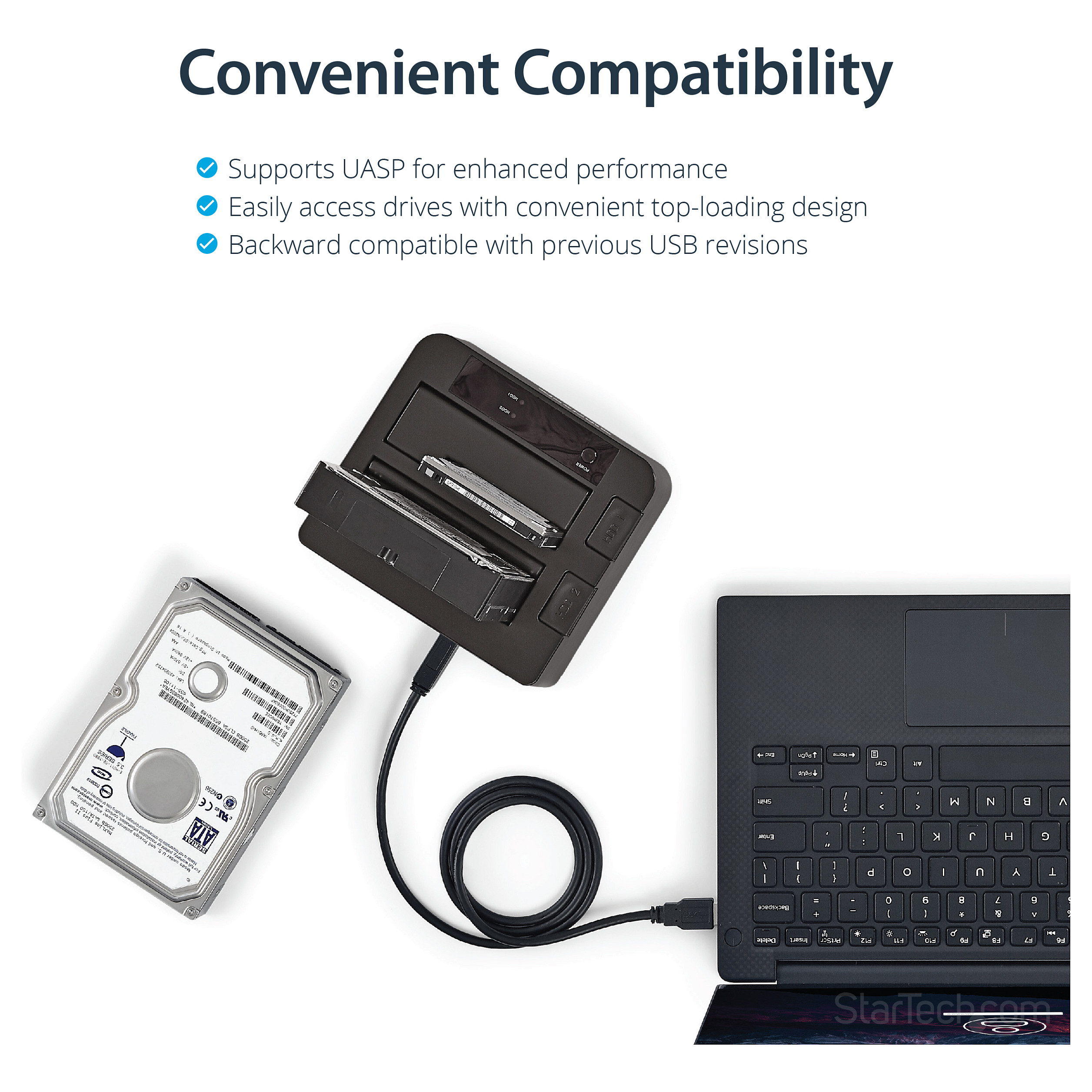 Priključna stanica STARTECH.COM Dvostruka (USB 3.1, SATA, 10 Gbps, 2.5", 3.5", 12TB)-15