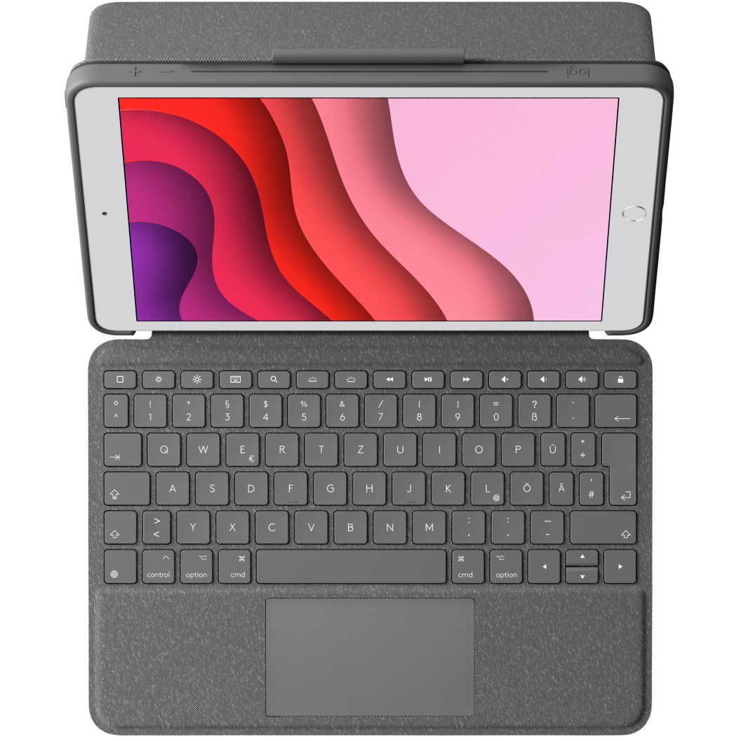 Tipkovnica i futrola LOGITECH Combo Touch (s trackpadom, QWERTZ, njemački) Graphite siva – internacionalna non HR tipkovnica-8