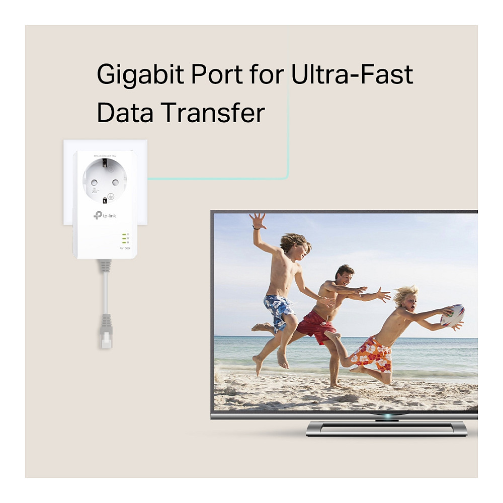 Adapter TP-LINK TL-PA7017P (AV1000 Gigabit Passthrough, most, za utičnicu)-7