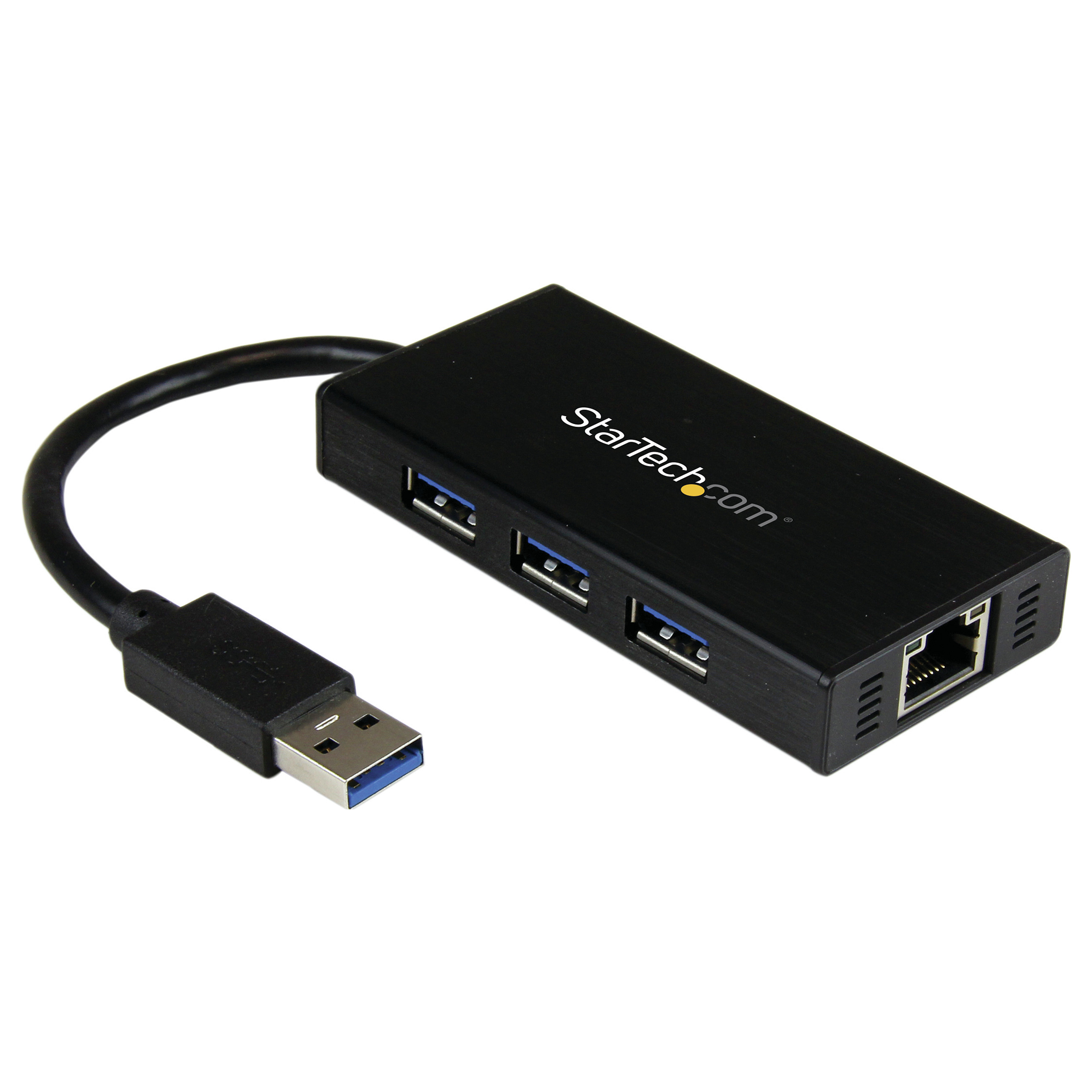 USB 3.0 hub s gigabitnim Ethernet adapterom STARTECH.COM ST3300GU3B (3 porta, NIC, USB mrežni / LAN adapter, kompatibilan s Windows i Mac, hub, 3-14