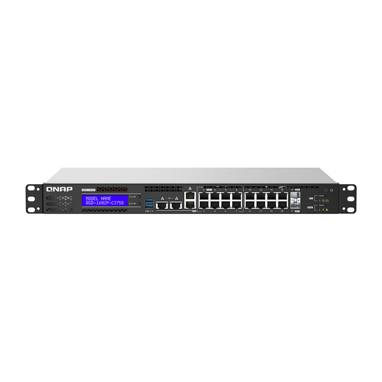 Hibridni mrežni switch QNAP QGD-1602P (16x 1GbE PoE, 2x 10GbE SFP+)-0