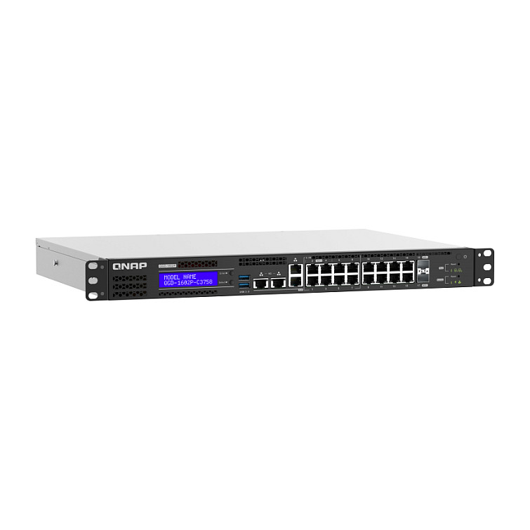 Hibridni mrežni switch QNAP QGD-1602P (16x 1GbE PoE, 2x 10GbE SFP+)-2