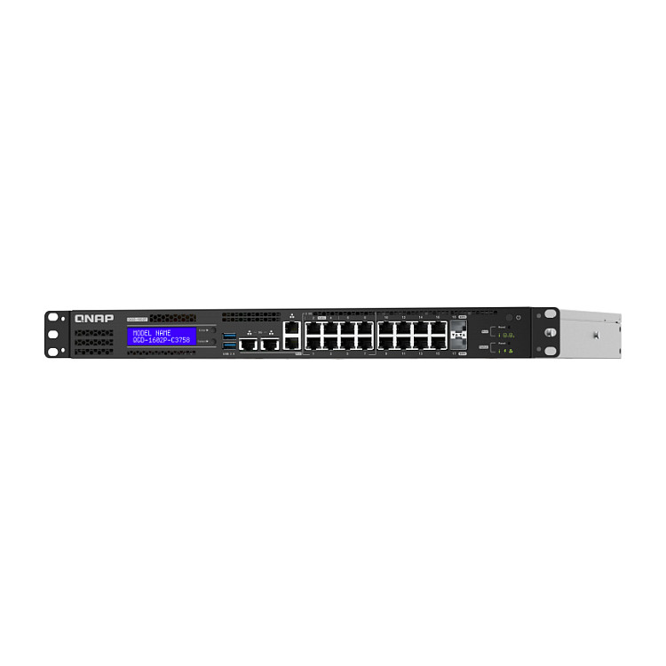 Hibridni mrežni switch QNAP QGD-1602P (16x 1GbE PoE, 2x 10GbE SFP+)-3