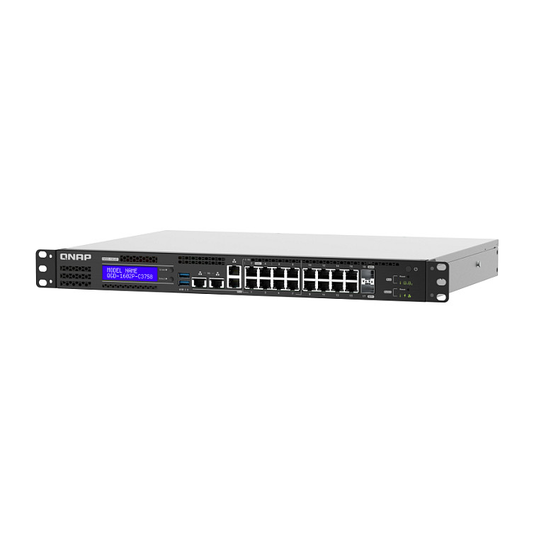 Hibridni mrežni switch QNAP QGD-1602P (16x 1GbE PoE, 2x 10GbE SFP+)-4