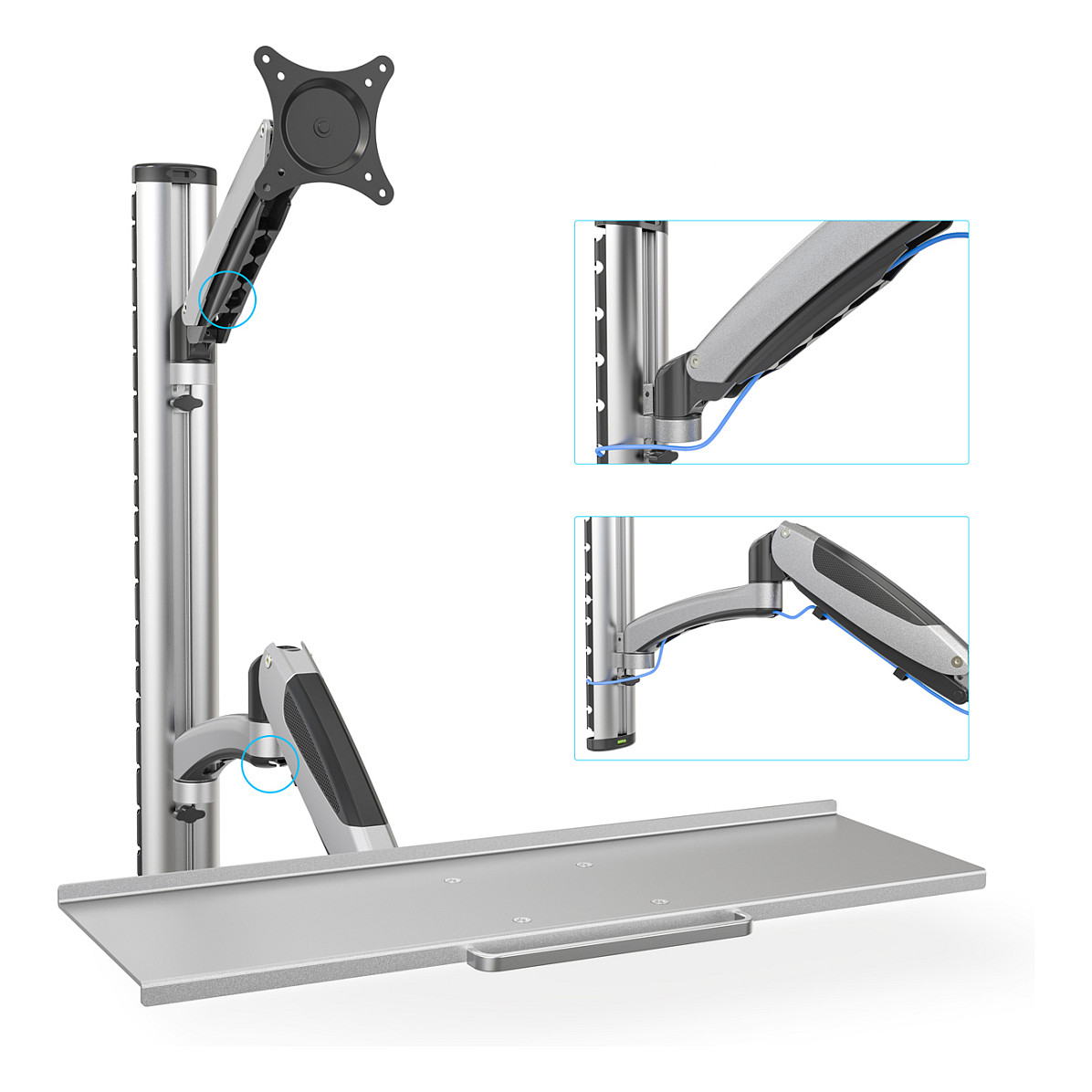 Nosač monitora DIGITUS DA-90354 (univerzalni zidni nosač, prilagodba visine)-3