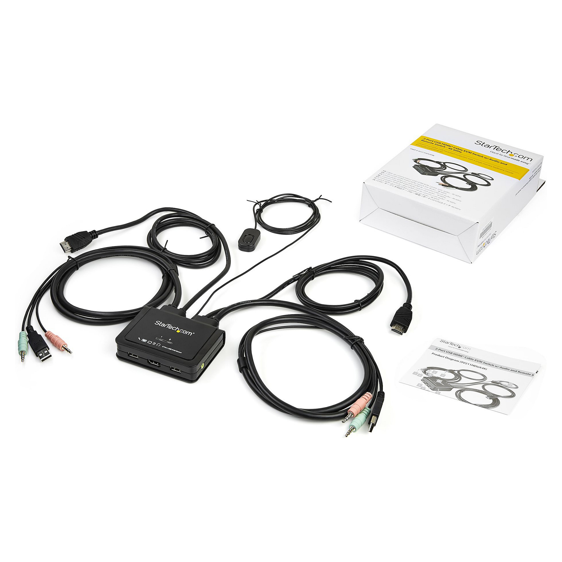 KVM preklopnik STARTECH SV211HDUA4K (2-portni, 4K 60Hz, HDMI, USB, Audio, daljinski prekidač)-10