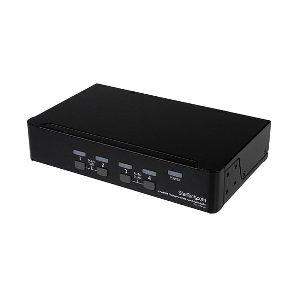 DisplayPort KVM switch STARTECH.COM KVM / audio / USB switch sa četiri porta s audio podrškom (USB- tipkovnica, video, miš, računalni switch box za2560x1600 DP-2