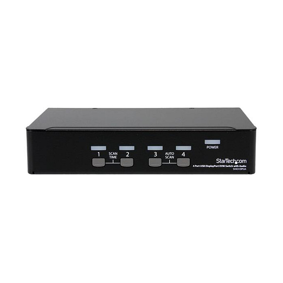 DisplayPort KVM switch STARTECH.COM KVM / audio / USB switch sa četiri porta s audio podrškom (USB- tipkovnica, video, miš, računalni switch box za2560x1600 DP-4