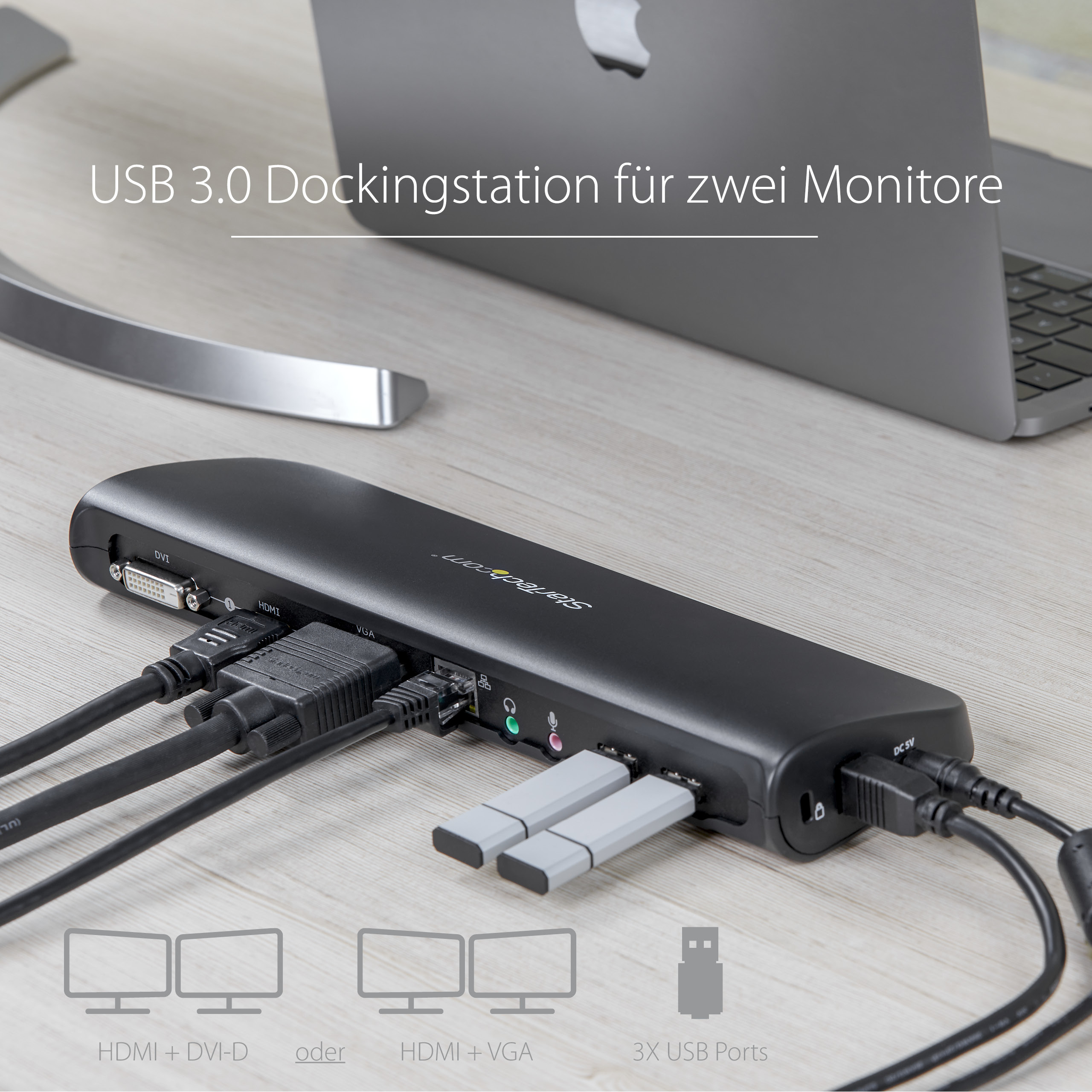 Priključna stanica za prijenosno računalo USB-C STARTECH.COM USB3SDOCKHDV-13