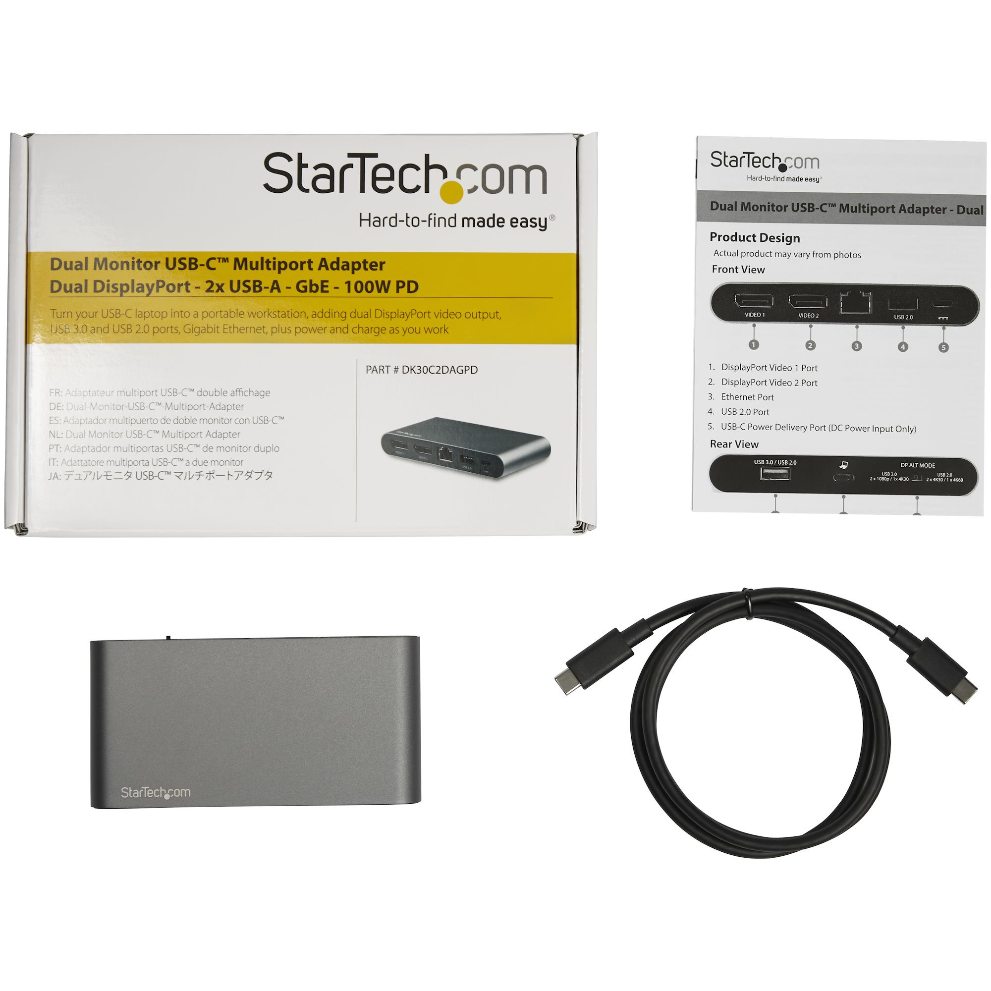 Docking stanica STARTECH.COM DK30A2DH za dva monitora 4K-9
