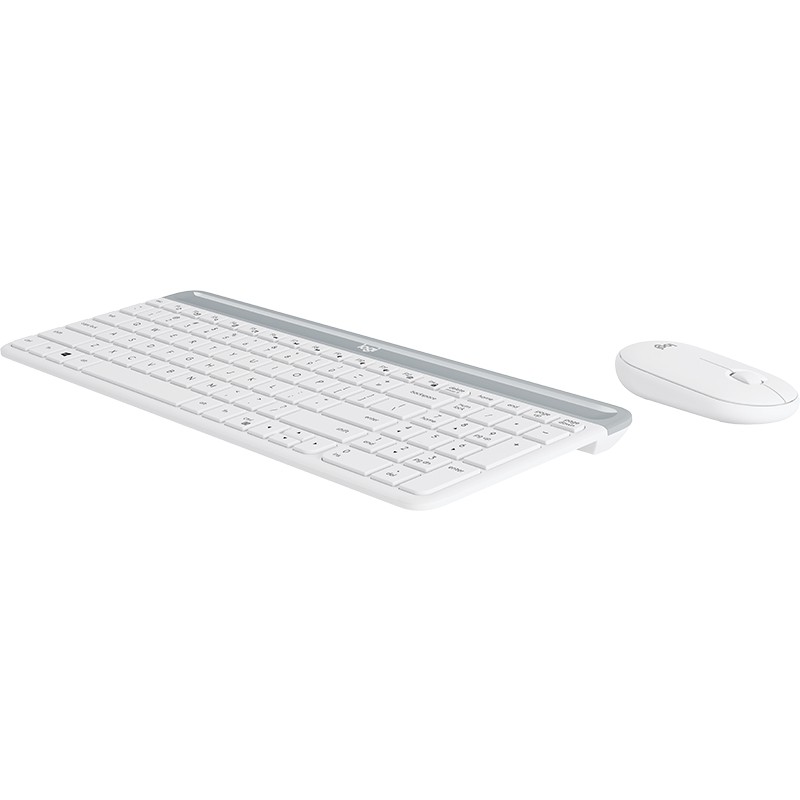 Bežični set tipkovnice i miša LOGITECH Slim Wireless Combo MK470 (QWERTZ, njemački) Off-White bijela – internacionalna non HR tipkovnica-6