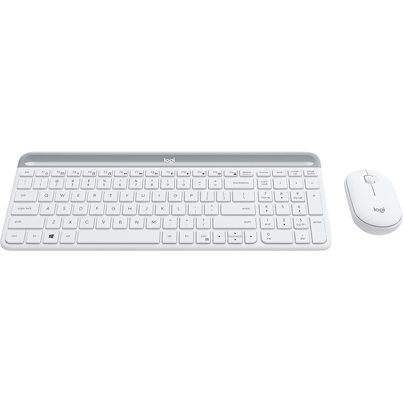 Bežični set tipkovnice i miša LOGITECH Slim Wireless Combo MK470 (QWERTZ, njemački) Off-White bijela – internacionalna non HR tipkovnica-9