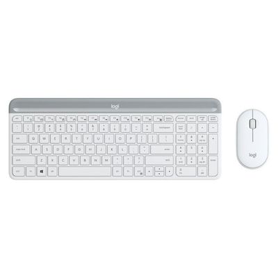 Bežični set tipkovnice i miša LOGITECH Slim Wireless Combo MK470 (QWERTZ, njemački) Off-White bijela – internacionalna non HR tipkovnica-4