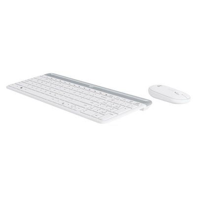 Bežični set tipkovnice i miša LOGITECH Slim Wireless Combo MK470 (QWERTZ, njemački) Off-White bijela – internacionalna non HR tipkovnica-1