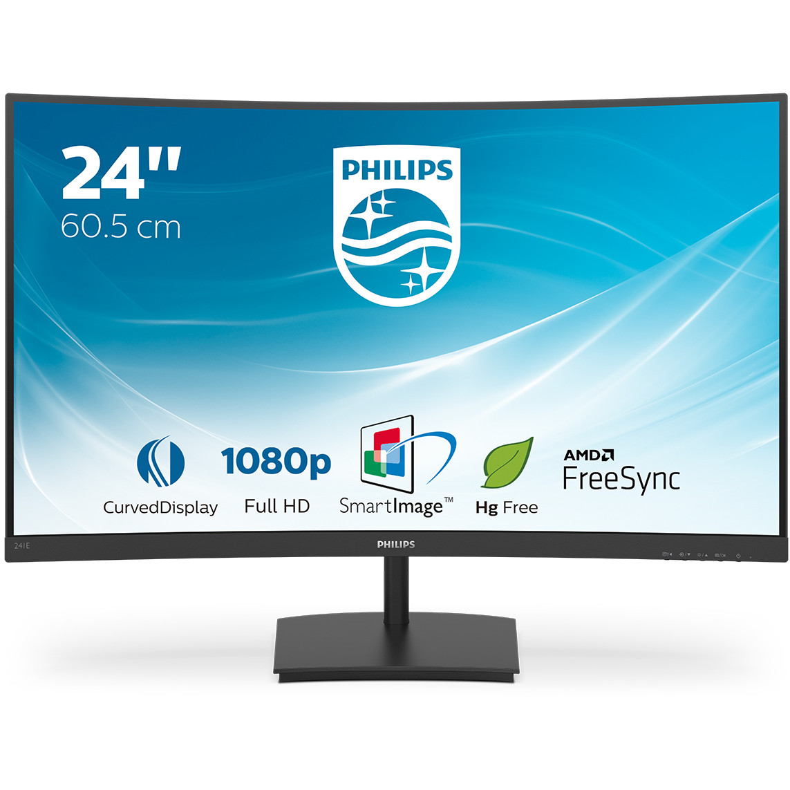 Monitor PHILIPS E-line 241E1SC 24" curved Full HD-5
