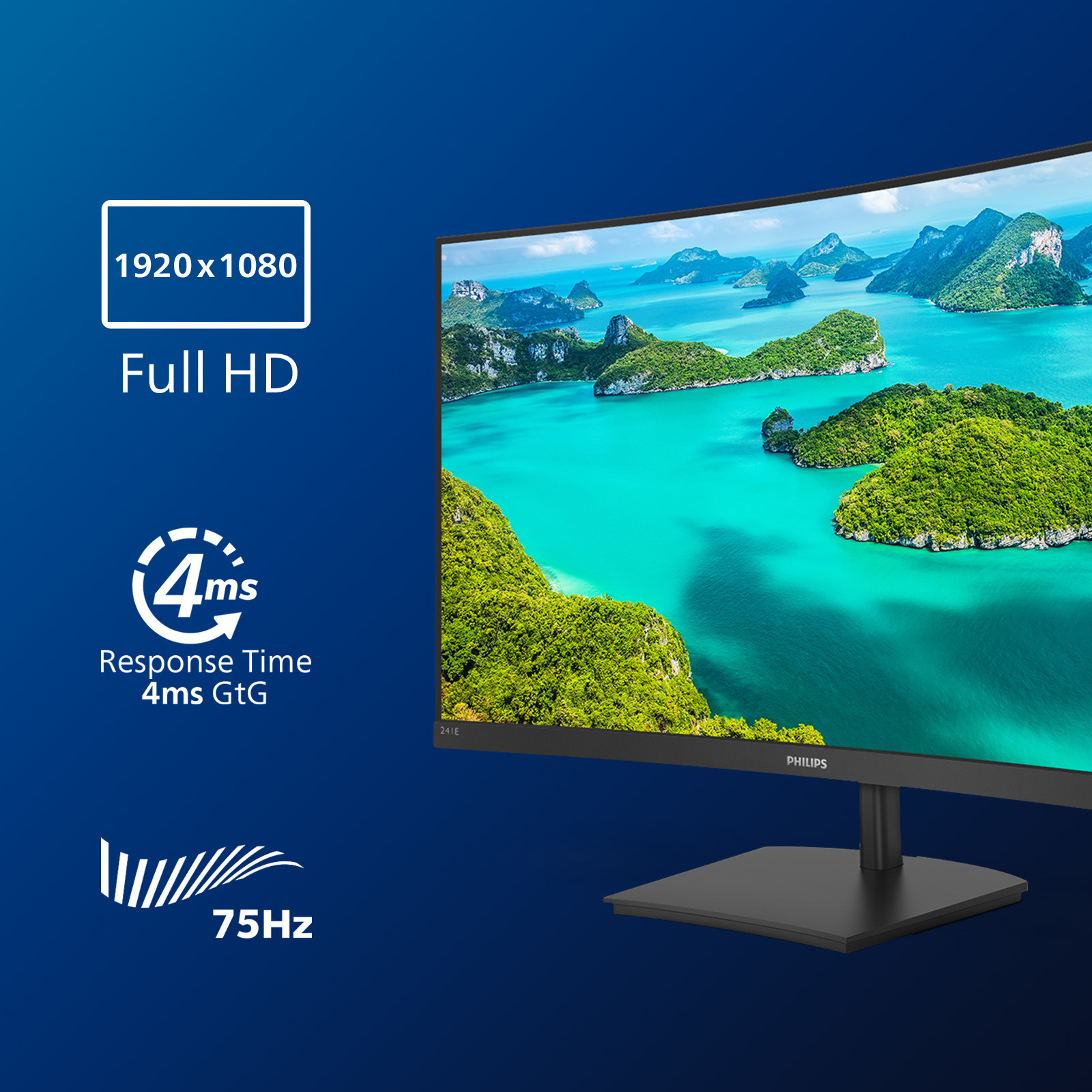 Monitor PHILIPS E-line 241E1SC 24" curved Full HD-7