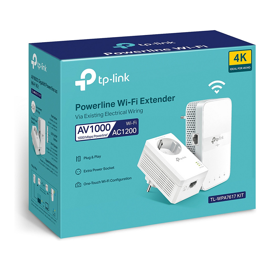 Kit za napajanje preko mreže TP-LINK TL-WPA7617 (KIT V1, Powerline Wi-Fi Kit, most, 802.11a/b/g/n/ac, za utičnicu, s TP-Link TL-PA7017P)-9