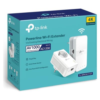 Kit za napajanje preko mreže TP-LINK TL-WPA7617 (KIT V1, Powerline Wi-Fi Kit, most, 802.11a/b/g/n/ac, za utičnicu, s TP-Link TL-PA7017P)-1