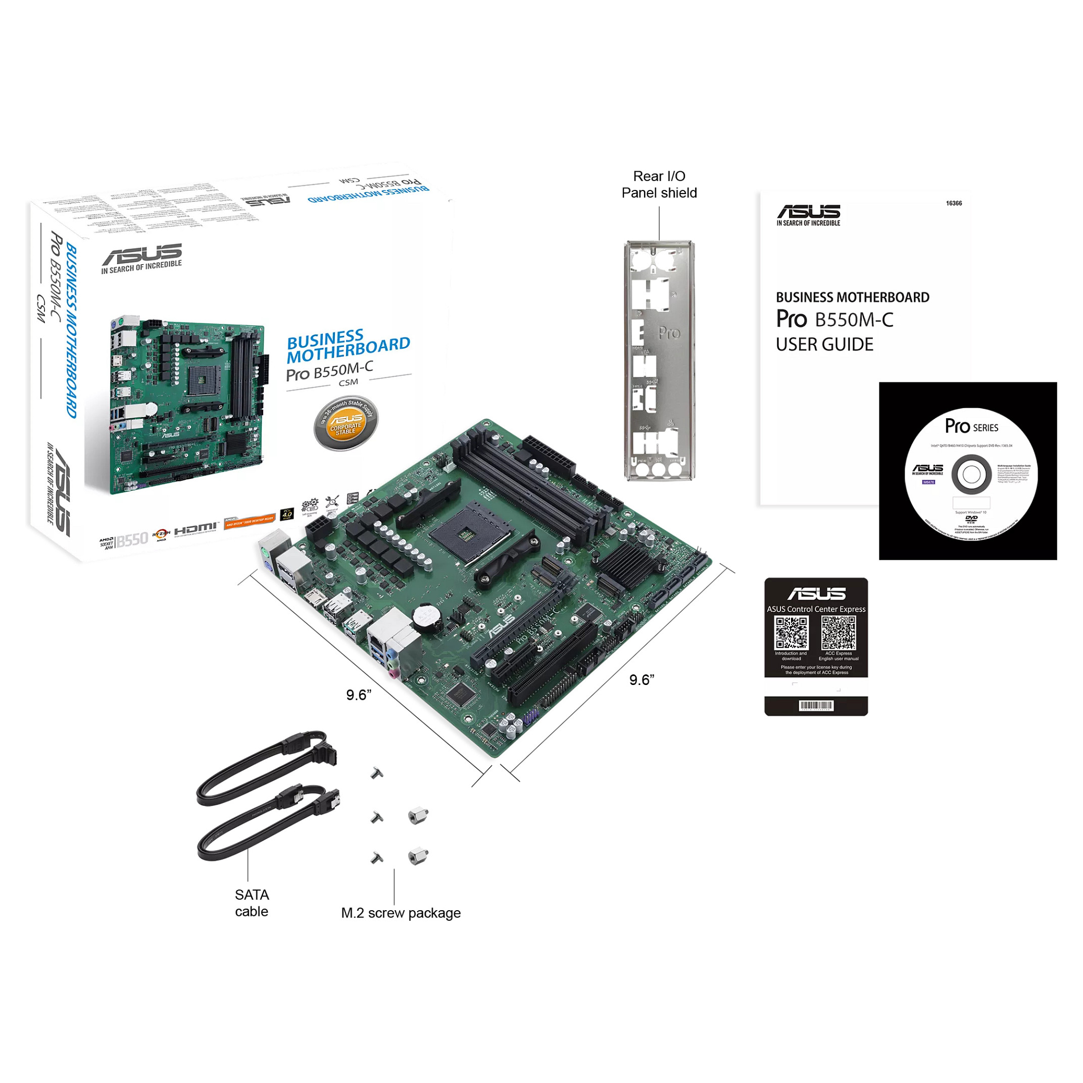 Matična ploča ASUS Pro B550M-C/CSM (micro ATX, Socket AM4, AMD B550)-12