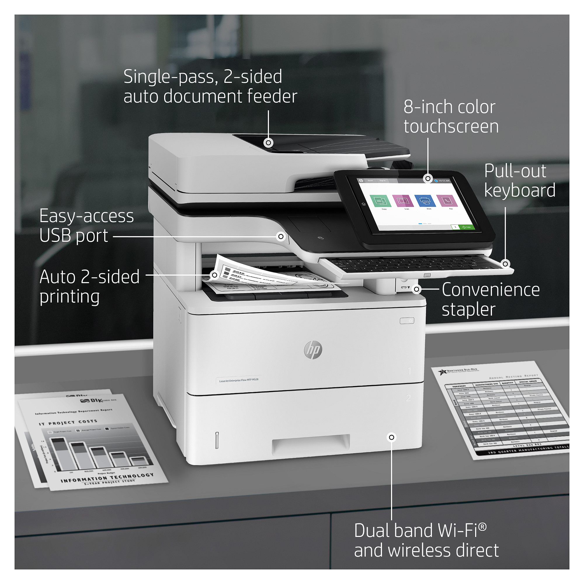 Višenamjenski pisač HP LASERJET ENTERPRISE FLOW M528Z MFP A4-9