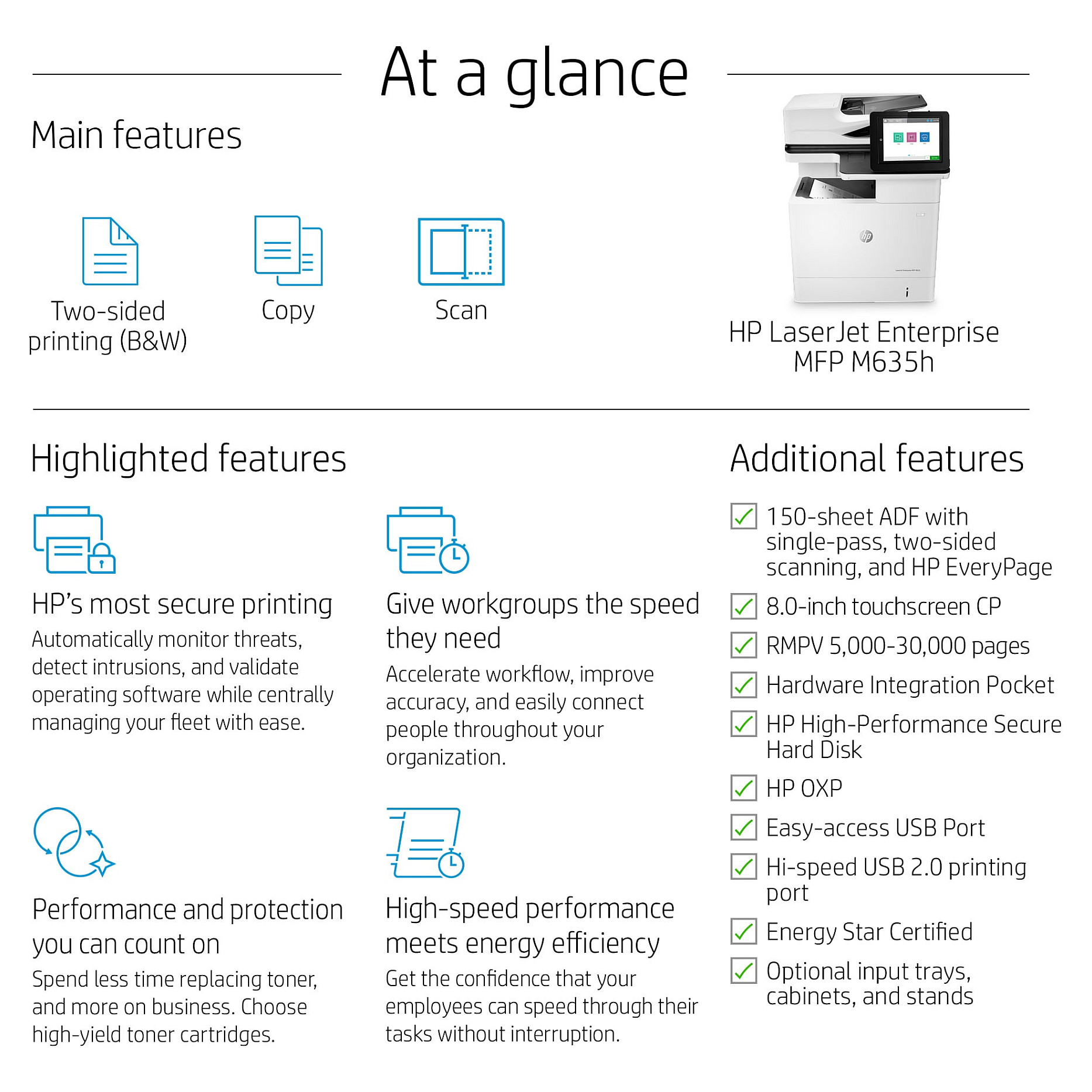 Pisač HP LaserJet Enterprise M635h MFP A4-18