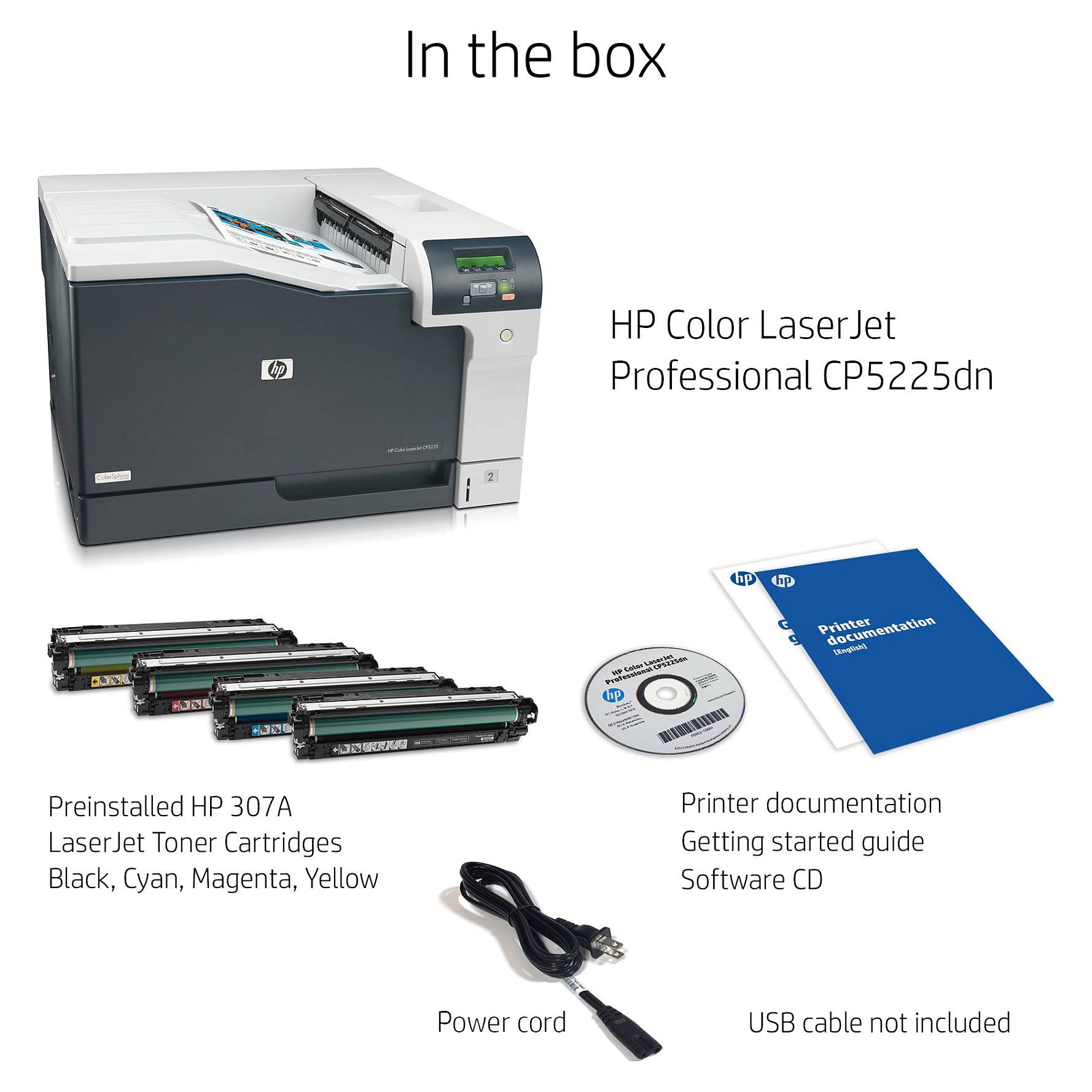 HP Laser Printer LaserJet CP5225dn-22