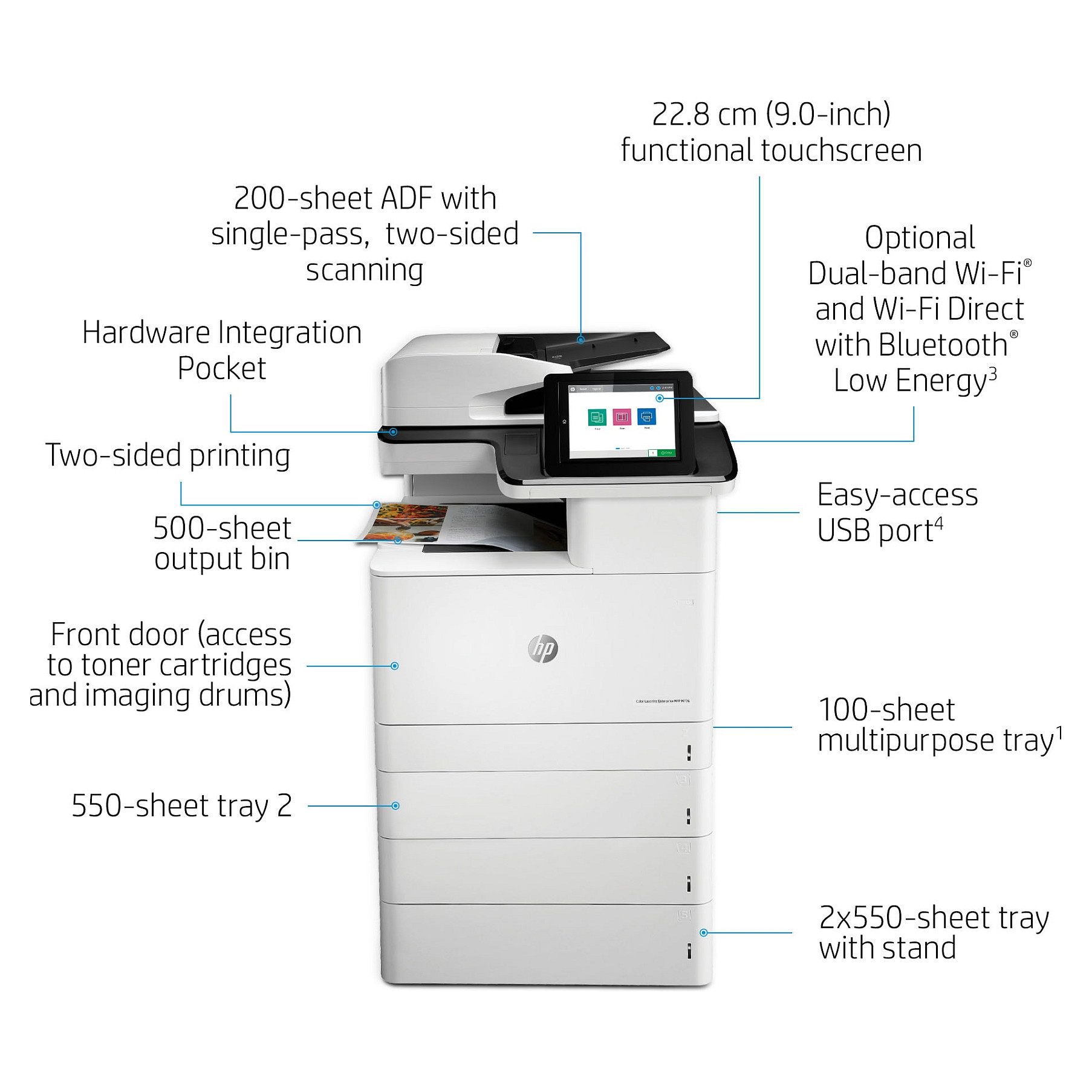 Višenamjenski pisač HP LaserJet Enterprise MFP M776dn (u boji)-19