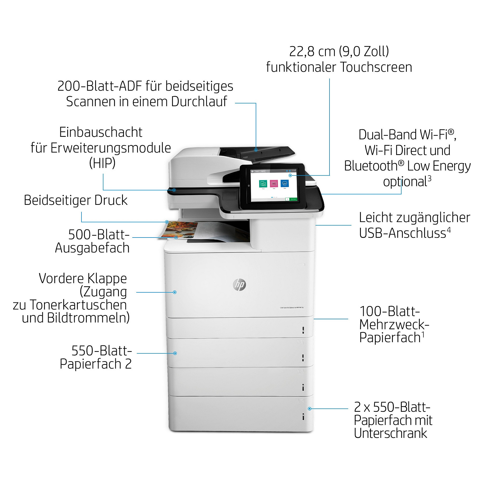 Višenamjenski pisač HP LaserJet Enterprise MFP M776dn (u boji)-11