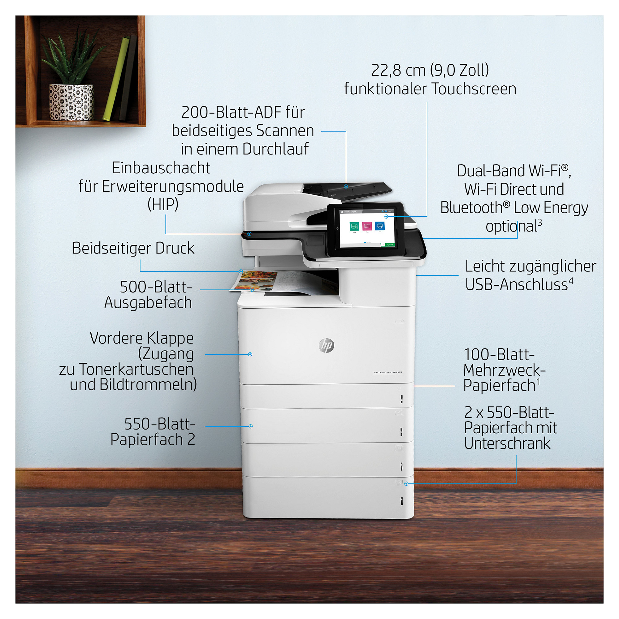 Višenamjenski pisač HP LaserJet Enterprise MFP M776dn (u boji)-16