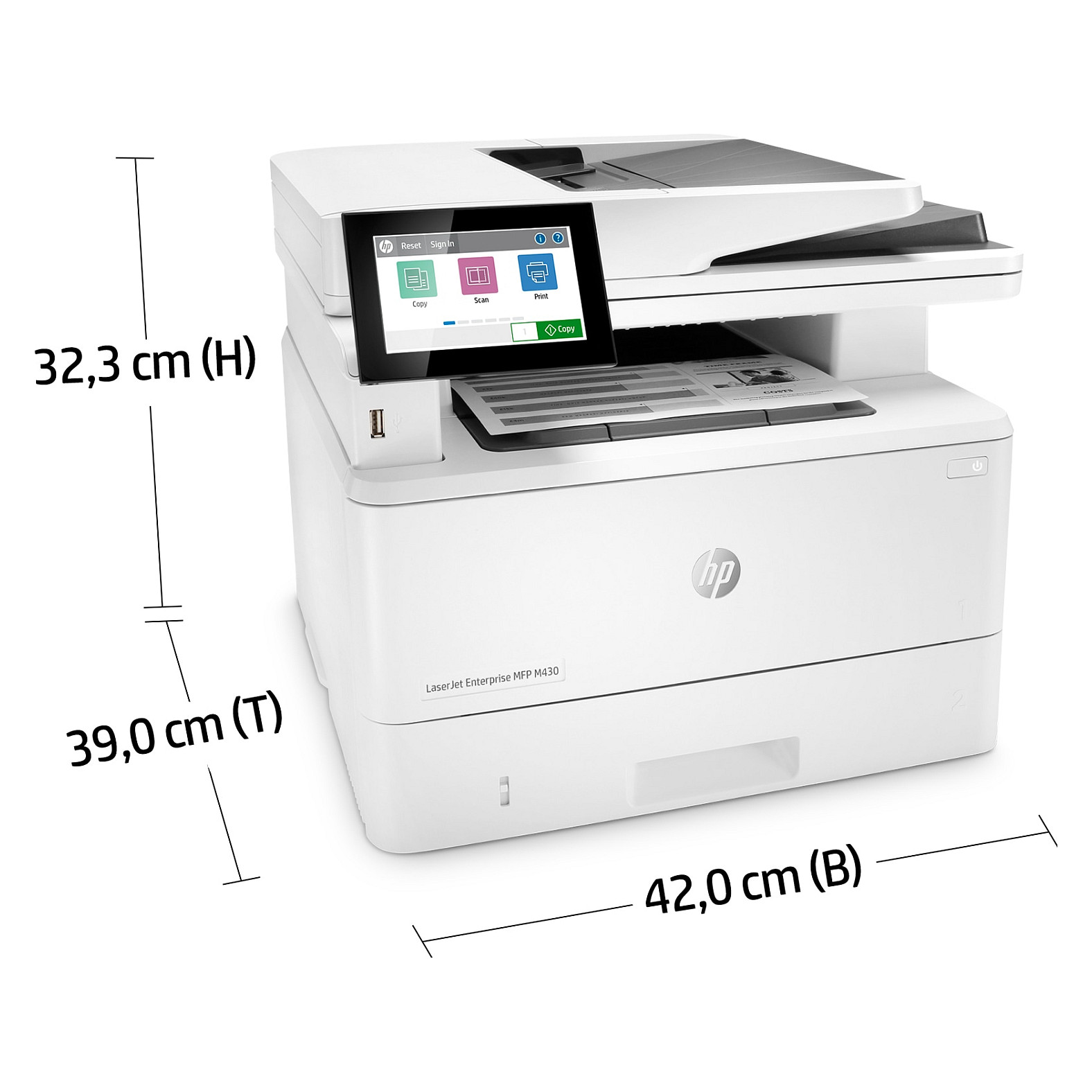 Višenamjenski pisač HP LASERJET ENTERPRISE MFP M430F (crna boja, funkcija ispisa, skeniranja, kopiranja i faksa, automatski obostrani ispis)-20