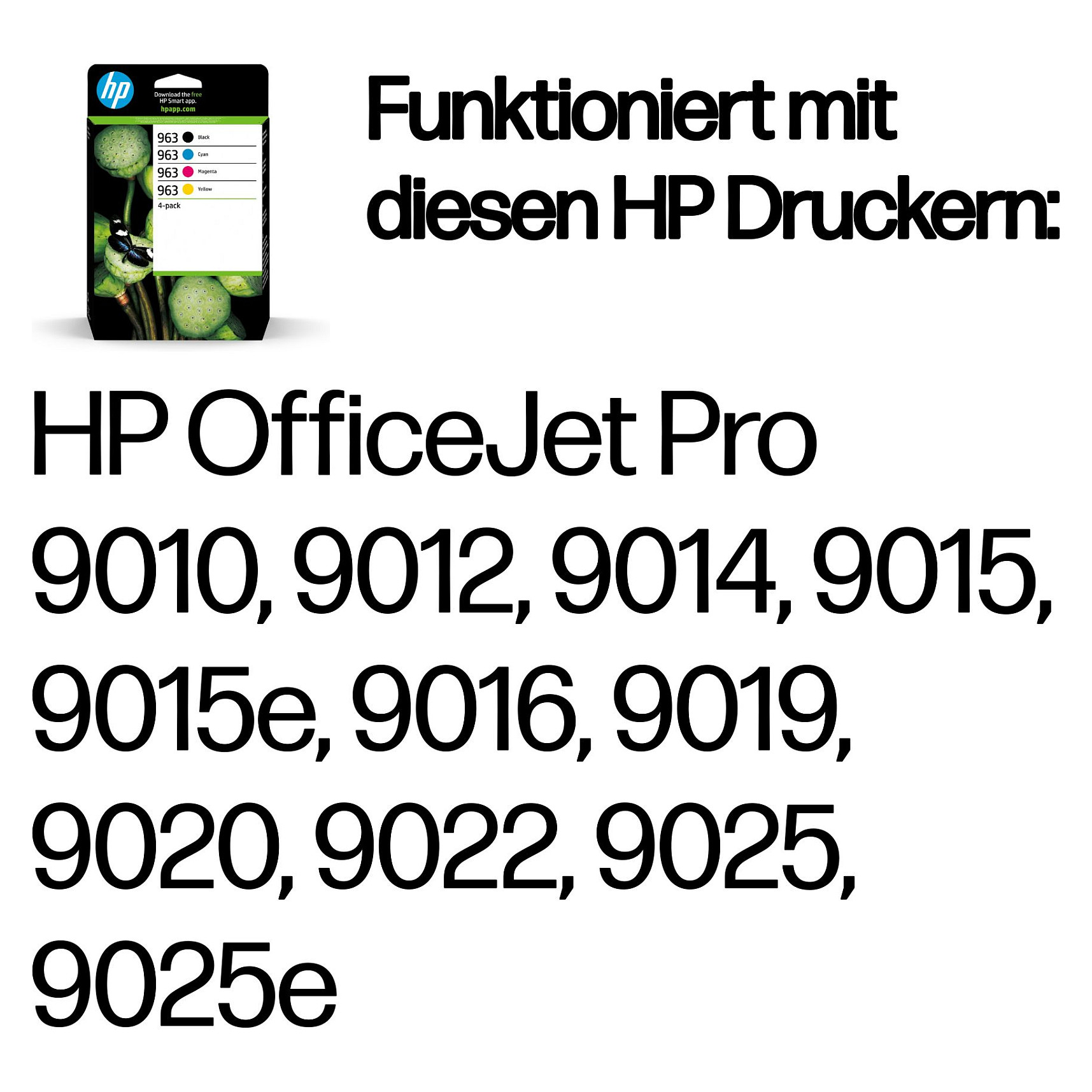 Tinta HP 963 (paket od 4 boje, original) crna, žuta, cijan, magenta-1