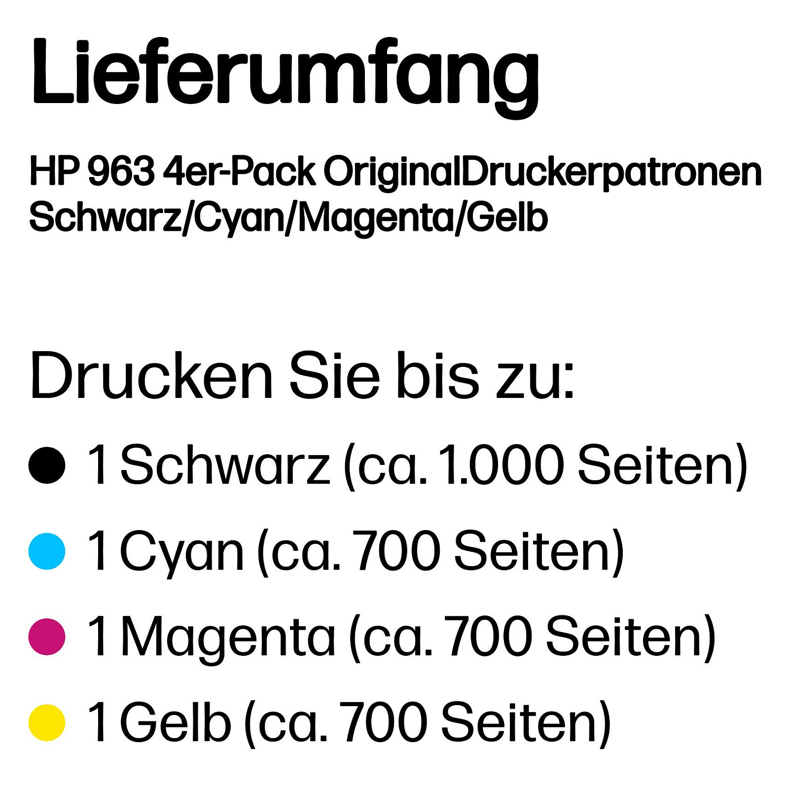 Tinta HP 963 (paket od 4 boje, original) crna, žuta, cijan, magenta-2
