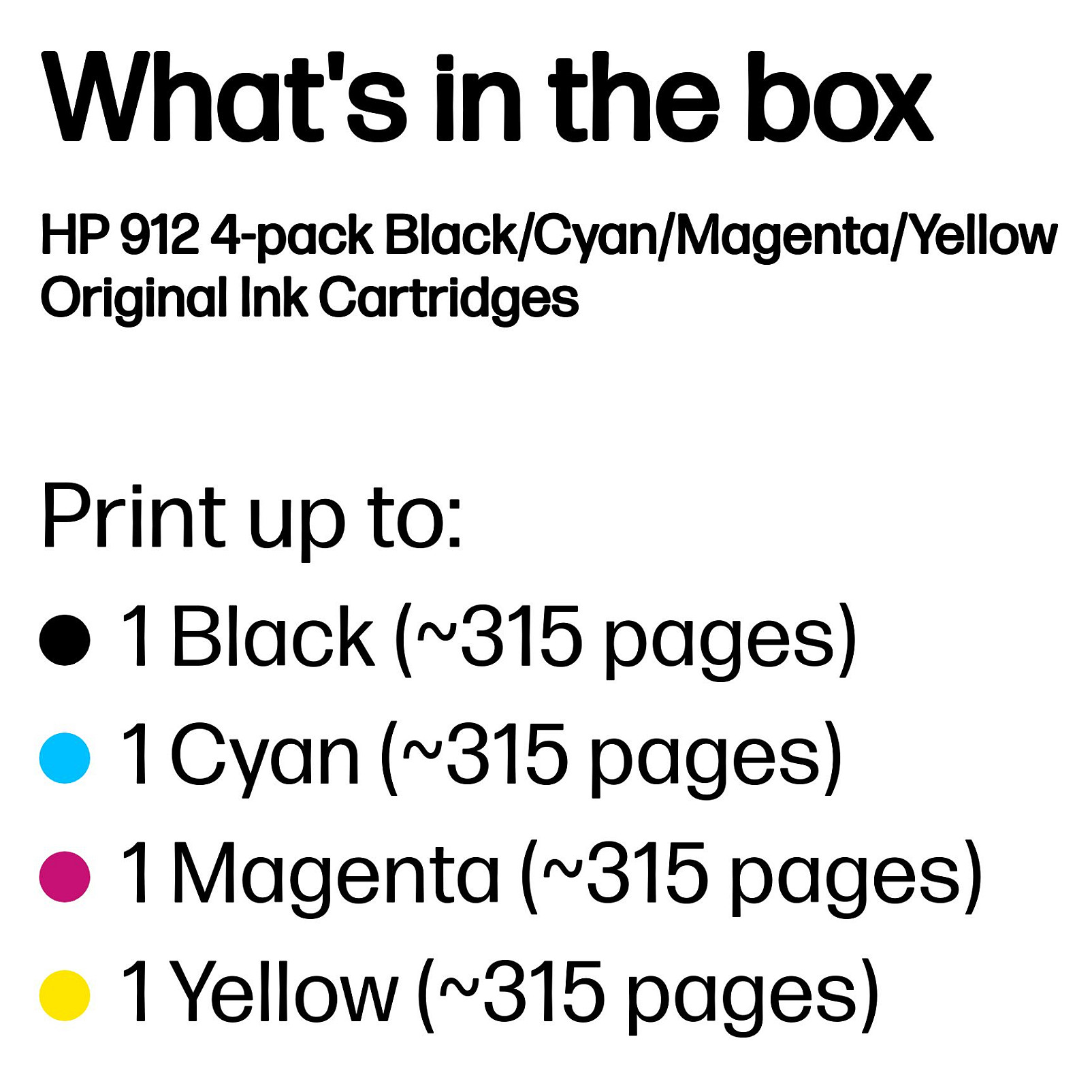 Paket tinte HP 912 (4 komada, original) crna, žuta, cijan, magenta-2