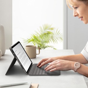 Tipkovnica LOGITECH Folio Touch s futrolom i trackpadom, QWERTZ, njemački, oxford siva – internacionalna non HR tipkovnica-12