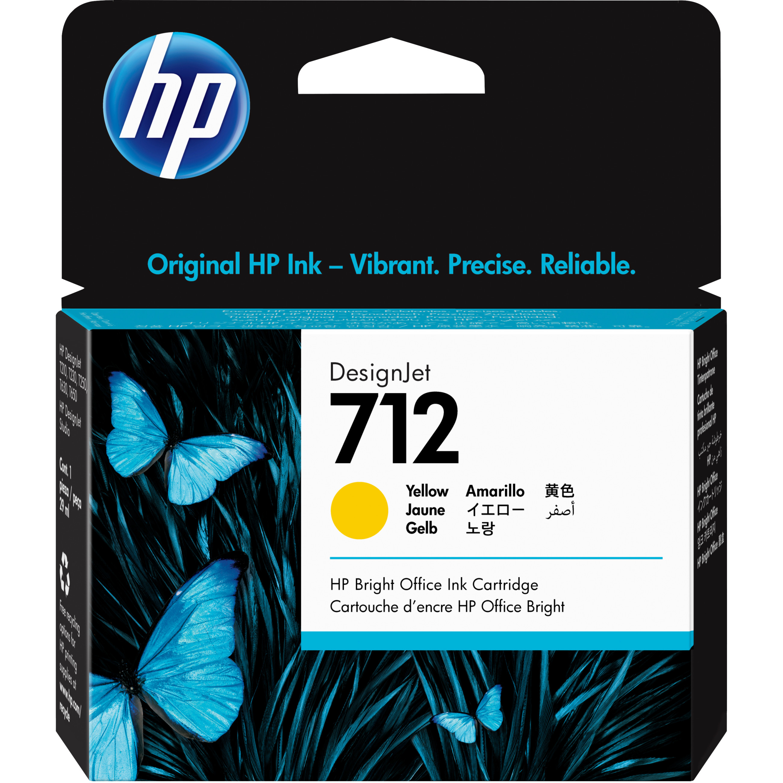 Tinta HP 712 (original, DesignJet) žuta-1